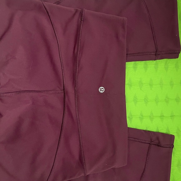 lululemon athletica Pants - Lululemon In Movement cassis berry wine cropped leggings 
Size 8